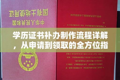南庄学历证书补办制作流程详解，从申请到领取的全方位指南