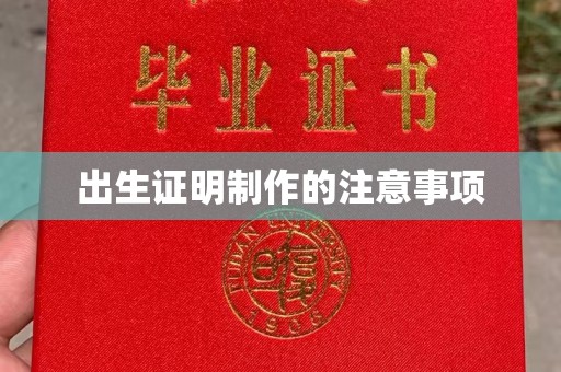 南庄出生证明制作的注意事项