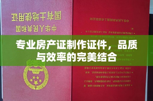南庄专业房产证制作证件，品质与效率的完美结合