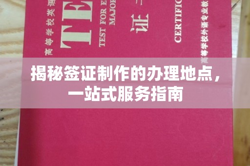 南庄揭秘签证制作的办理地点，一站式服务指南
