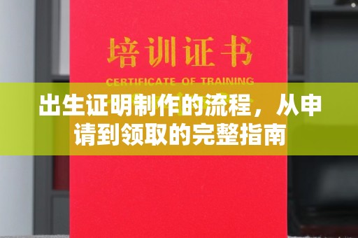 南庄出生证明制作的流程，从申请到领取的完整指南