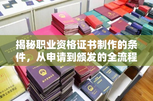 南庄揭秘职业资格证书制作的条件，从申请到颁发的全流程解析