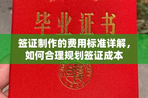 南庄签证制作的费用标准详解，如何合理规划签证成本